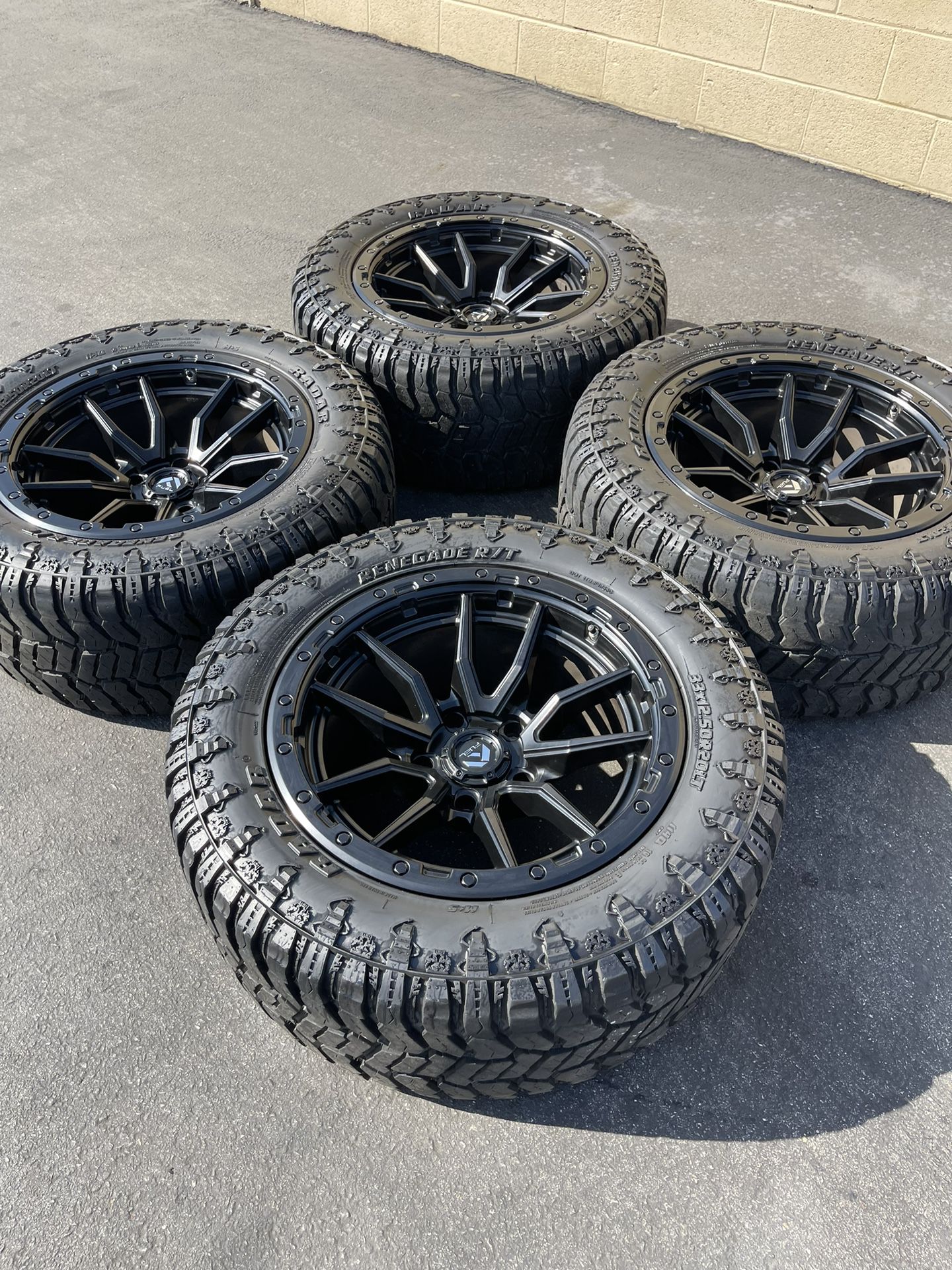 Tundra Sequoia Land Cruiser Fuel Rebel 20” Wheels And 33” R/T Tires Rims Rines