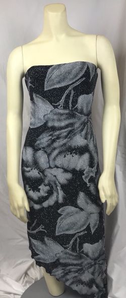 Cache Dress Black silver or white size small!