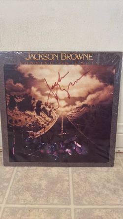 Jackson Browne SIGNED W/PROOF RUNNING ON EMPTY LP RECORD