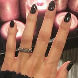 Black Diamond Eternity Ring set in 14k White Gold Thumbnail