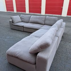  5 Piece Light Grey Cloud Sectional Sofa
