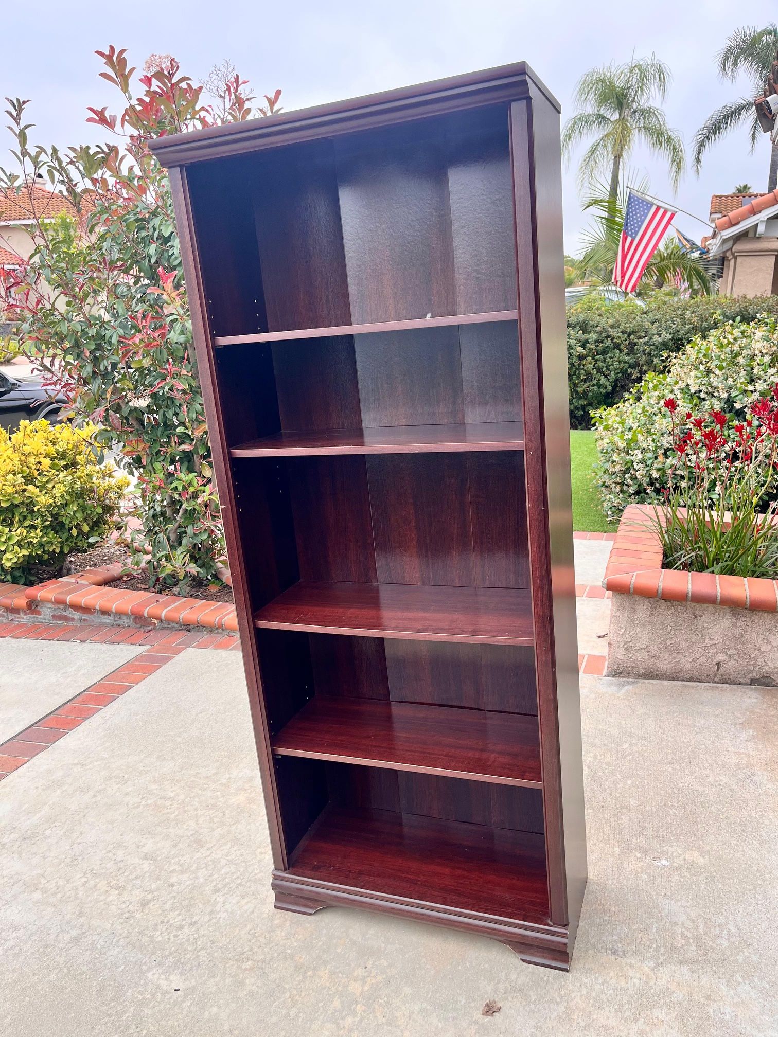 Tall Brown Book Case