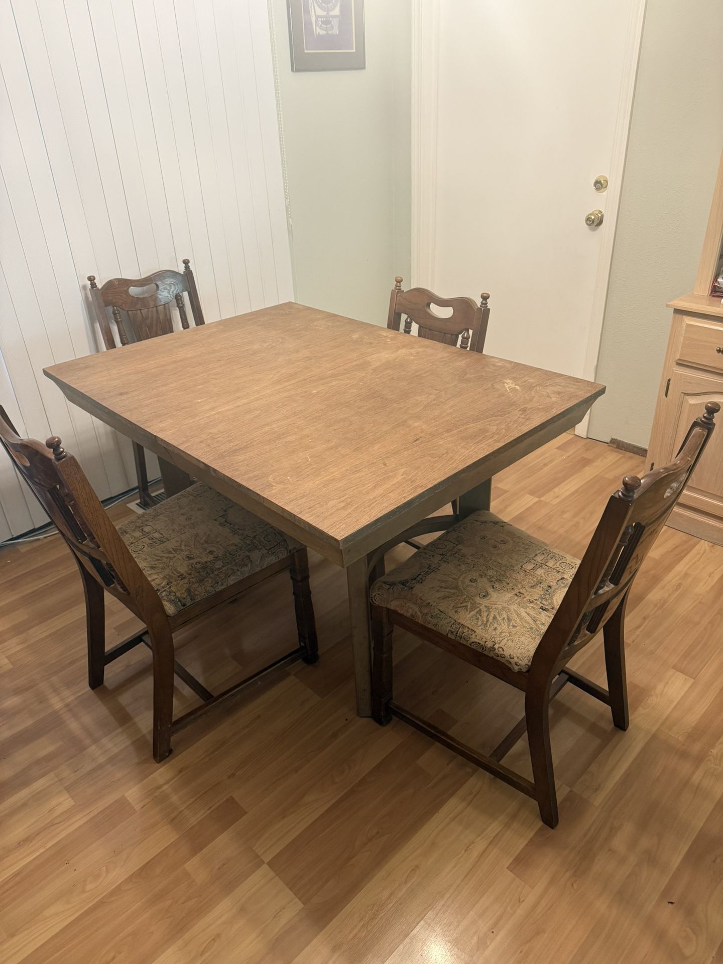 Vintage 1970s Dinner Table and matching chairs