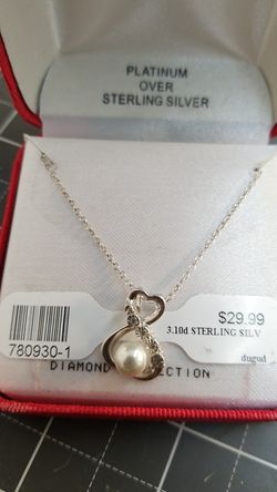 Silver chain with charm 18"