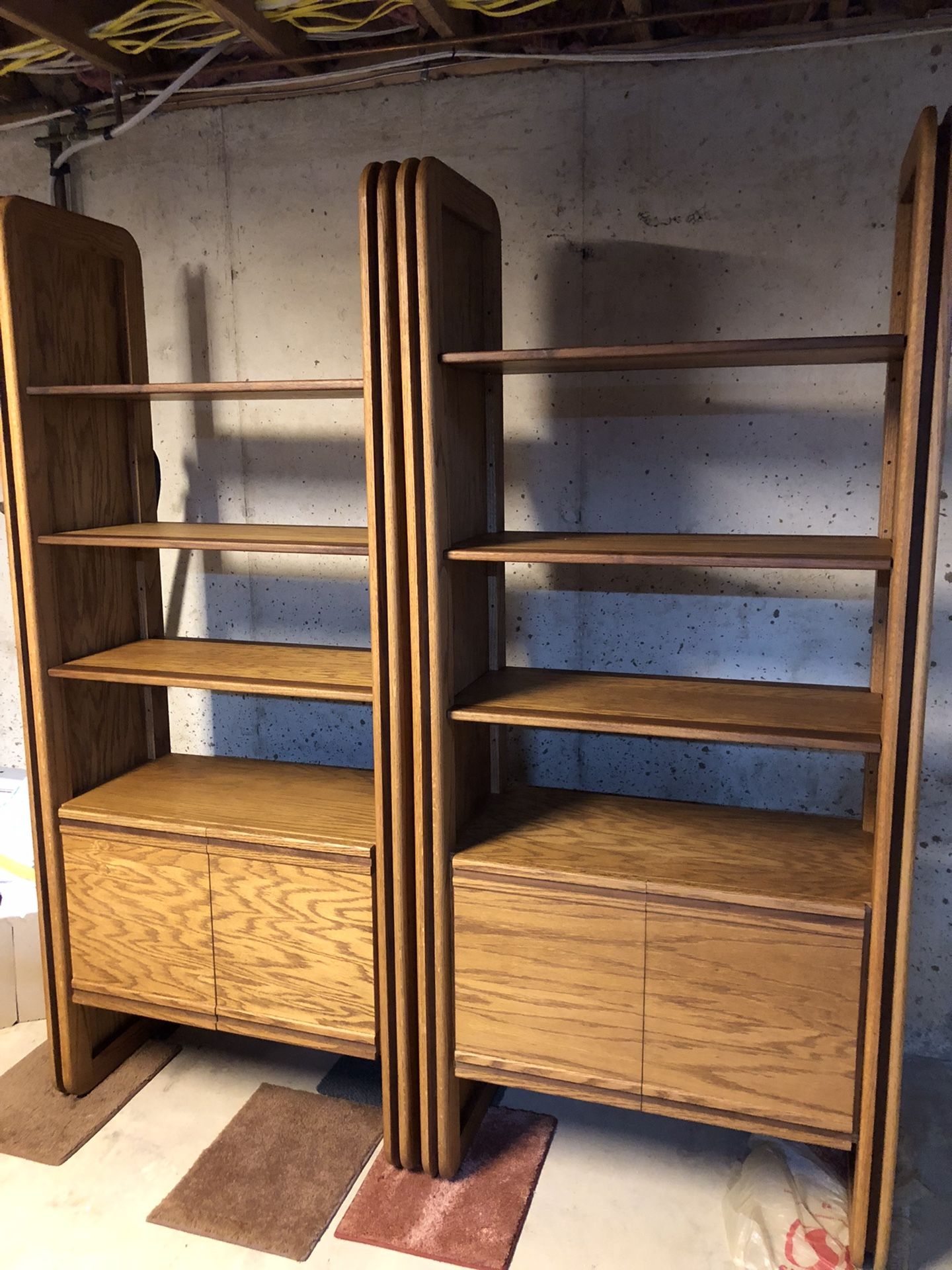 Oak Freestanding Boolshelves