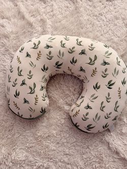 Nursing Pillow with Botanical Leaf Cover