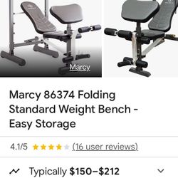 MARCY Weight bench $175 OBO