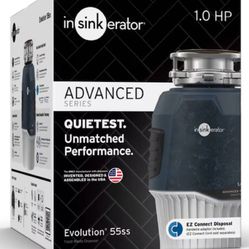 BRAND NEW InSinkErator Evolution 55ss Advanced Series 1-HP Continuous Feed Noise Insulation 