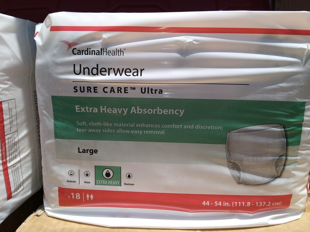 Cardinal Health Underwear LG 18ct