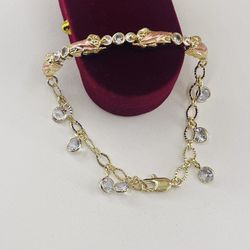 Pulsera San Judas Oro Laminado Italiano 18k/Saint Jude Bracelet 18k Gold Plated