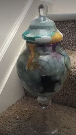 Marble colored glassware