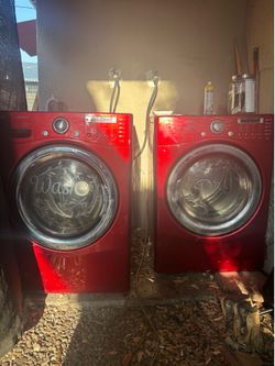 Samsung red washer n dryer
