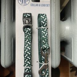 Brooklyn Pet Gear Adjustable Collar & 4 Ft Lead Set.  Small  NEW