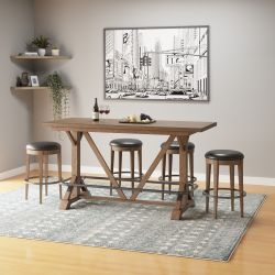 Transitional Bar Height Trestle Dining Table ONLY **no chairs**