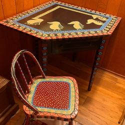 Artistic Corner Desk / Table and Chair