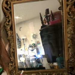 Antique / Vintage Hanging Wall Mirror 