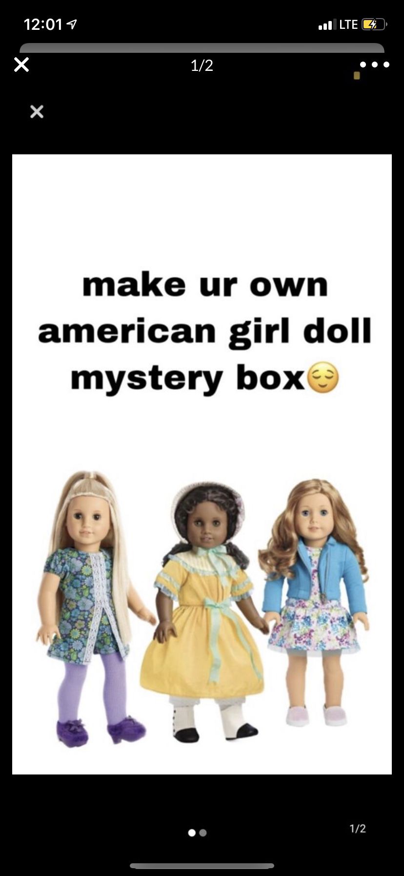 make your own American girl doll mystery box!