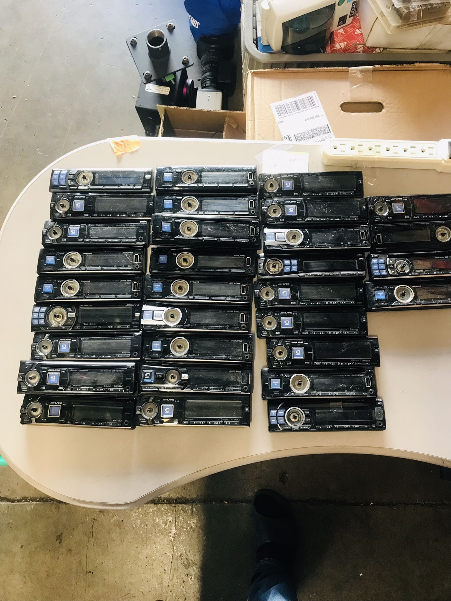 Lot Of 32 Alpine CD Front Covers Panel Units Only- Knob Is Missing 