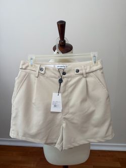 Faux leather shorts