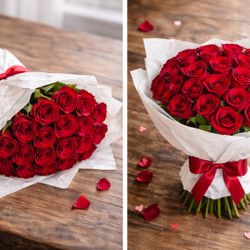 Express Valentine’s Rose Delivery Today – 2 Dozen Gift Wrapped 🌹