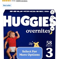 BRAND NEW IN BOX! Size 3 58 Diapers 