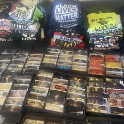 Sunglasses And T-Shirts  Each $25……3 For $50