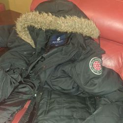 Rocawear Classic Puffer Parka with Fur Hood