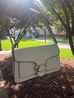 White coach bag