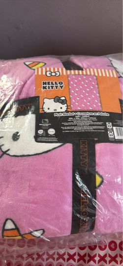 Hello Kitty Halloween Plush Blanket Twin