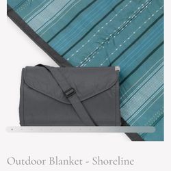 Little Unicorn Outdoor Blanket - Shoreline Stripe 5x7 - NEW