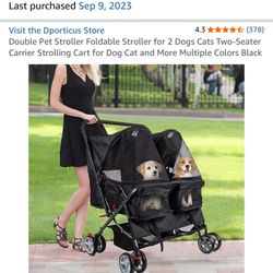 Double Pet stroller