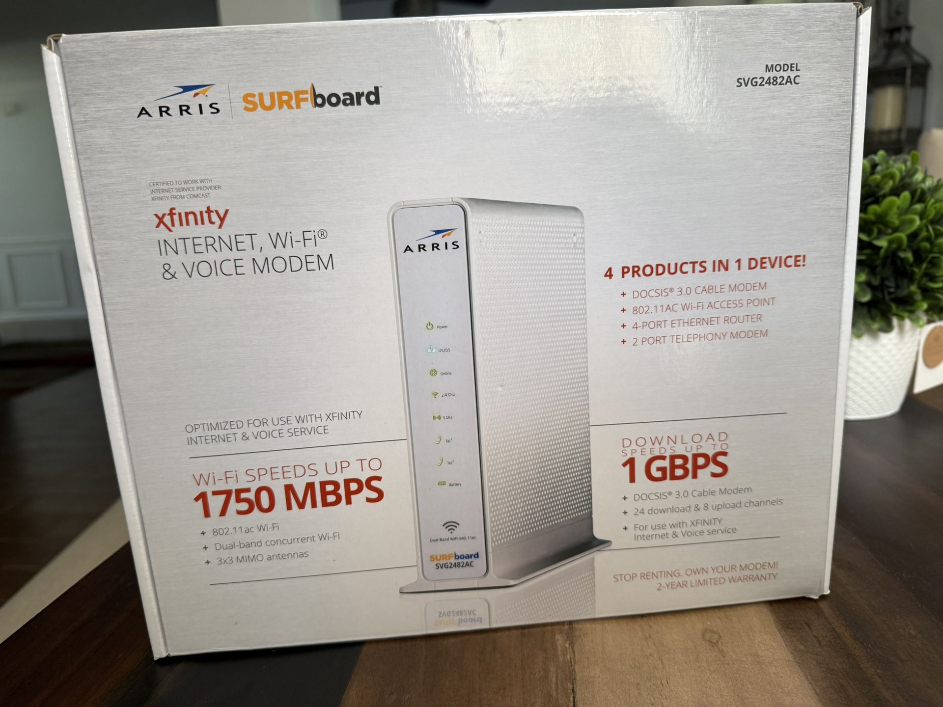 π£ ARRIS SURFboard SVG2482AC Modem & Wi-Fi Router β Xfinity Compatible ππΆ