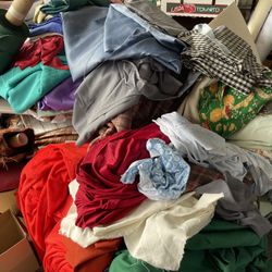 Large LOT of Fabric / Material For Sewing Crafts