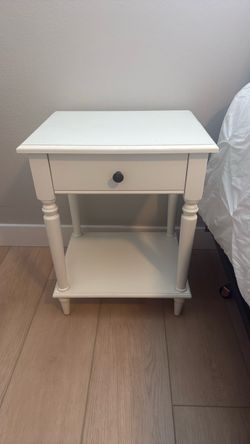 White Wood Nightstand