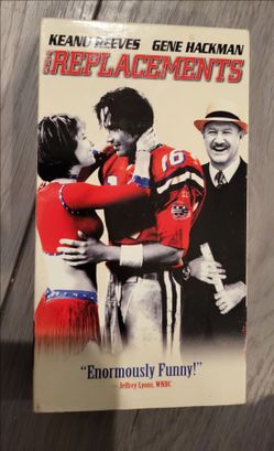 🏈📼 The Replacements VHS – Keanu Reeves & Gene Hackman – 2000 Football Comedy