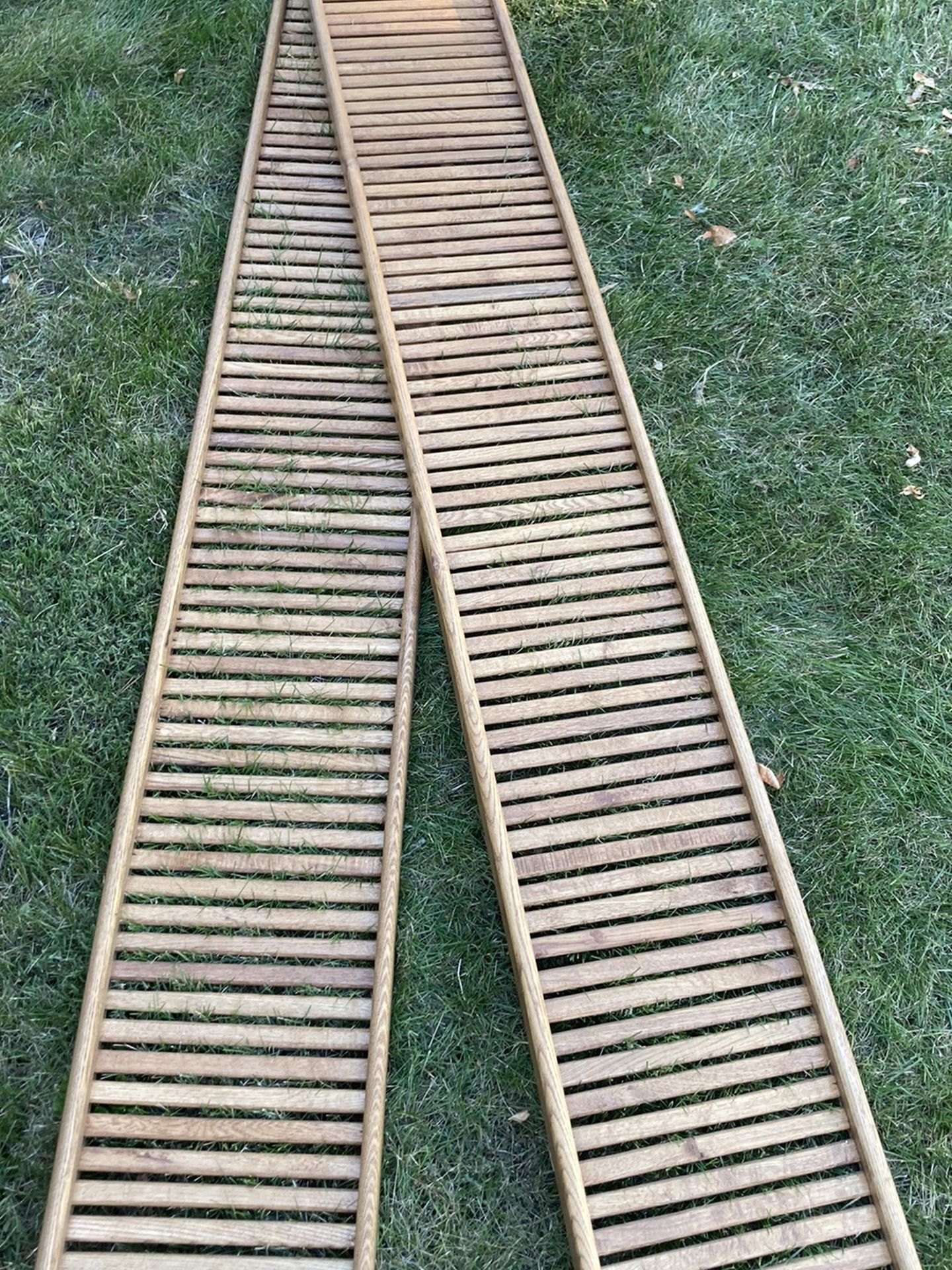 Set of two oak organizer shelfs