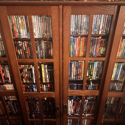 Leslie Dame MS-1400WAL Walnut DVD CD storage cabinet