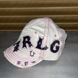 True Religion Vintage Distressed Trucker Hat With Rhinestones 