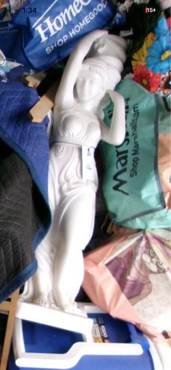 White Ceramic Female Figurine Statue