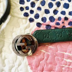Gucci Belt Rare Green Leather 