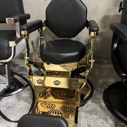 Black And Gold Barber Chair 