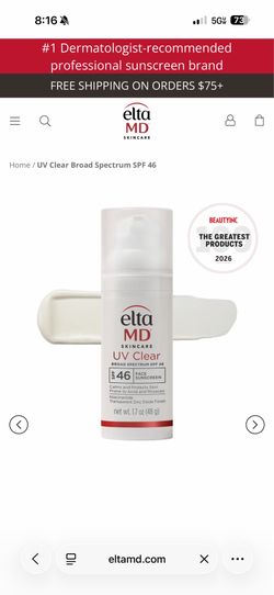 Elta MD Uv Clear 46 spf New Exp 09/2027