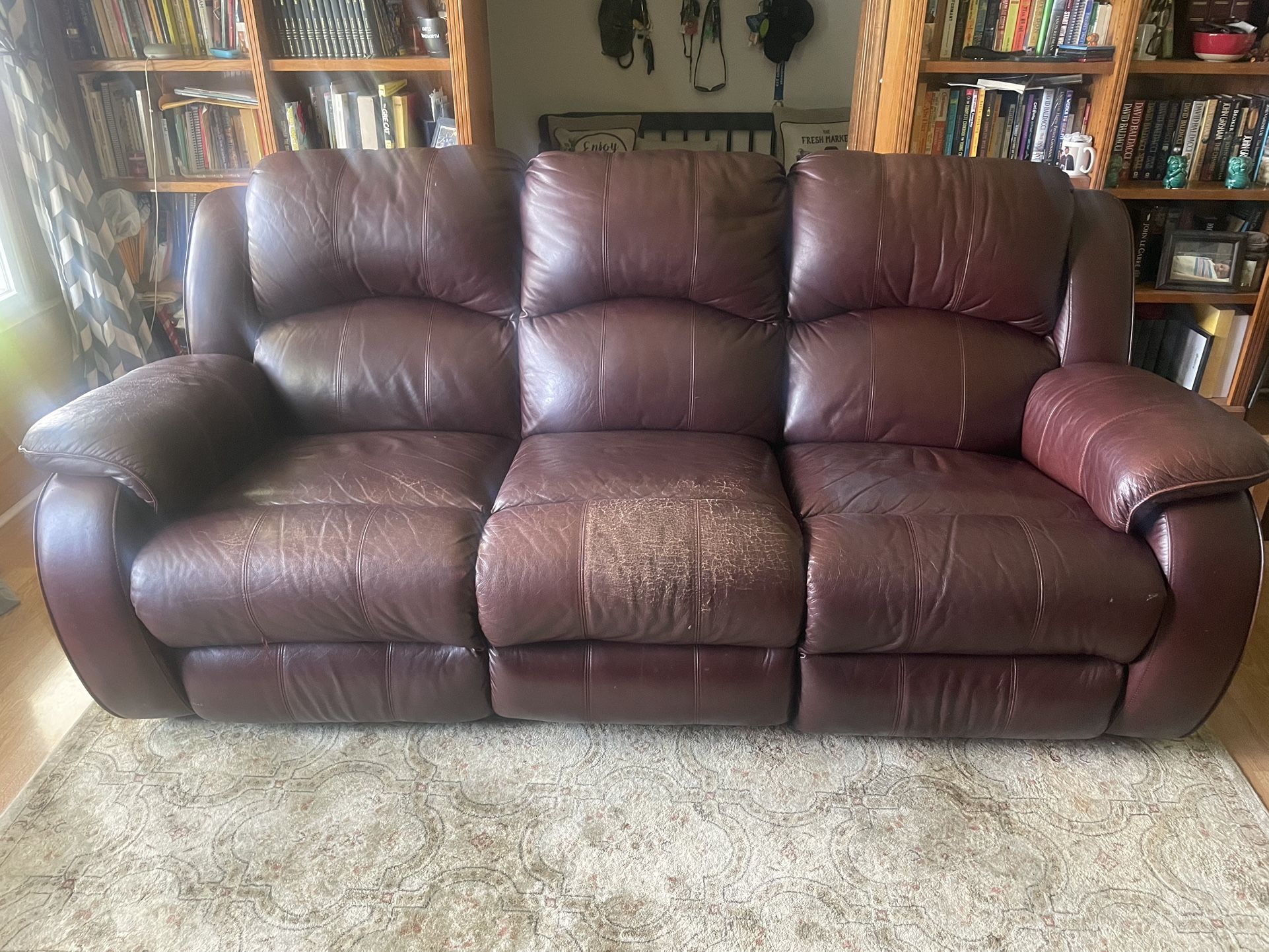 Leather Couch and Loveseat