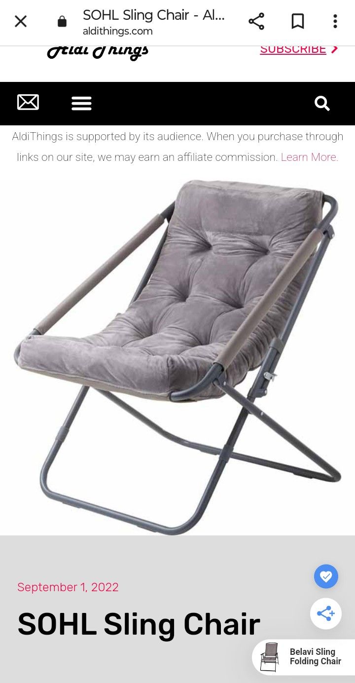 SOHL SLING CHAIR..... CHECK OUT MY PAGE FOR MORE ITEMS