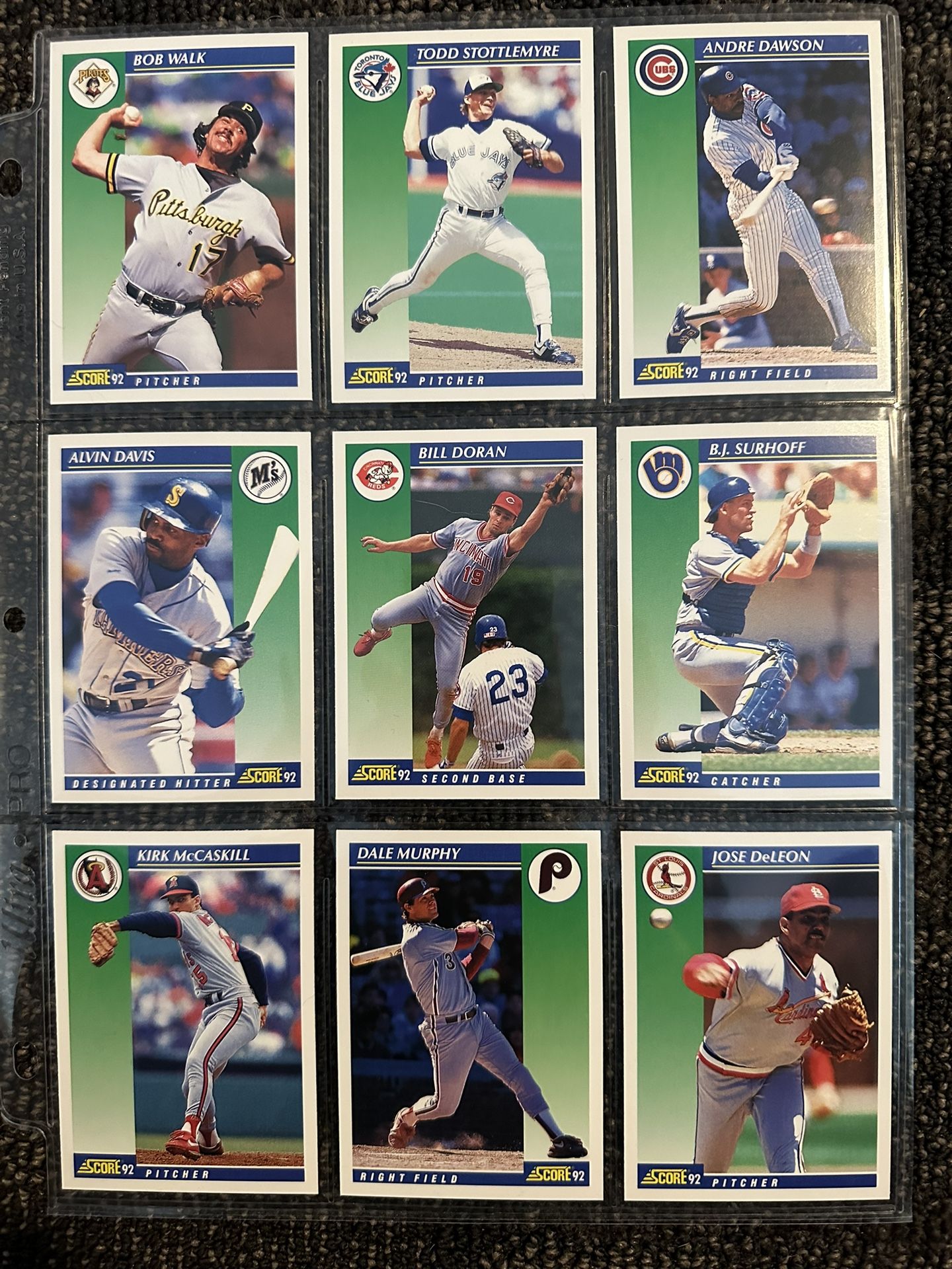 Baseball Cards 54 Cards 1992 Score