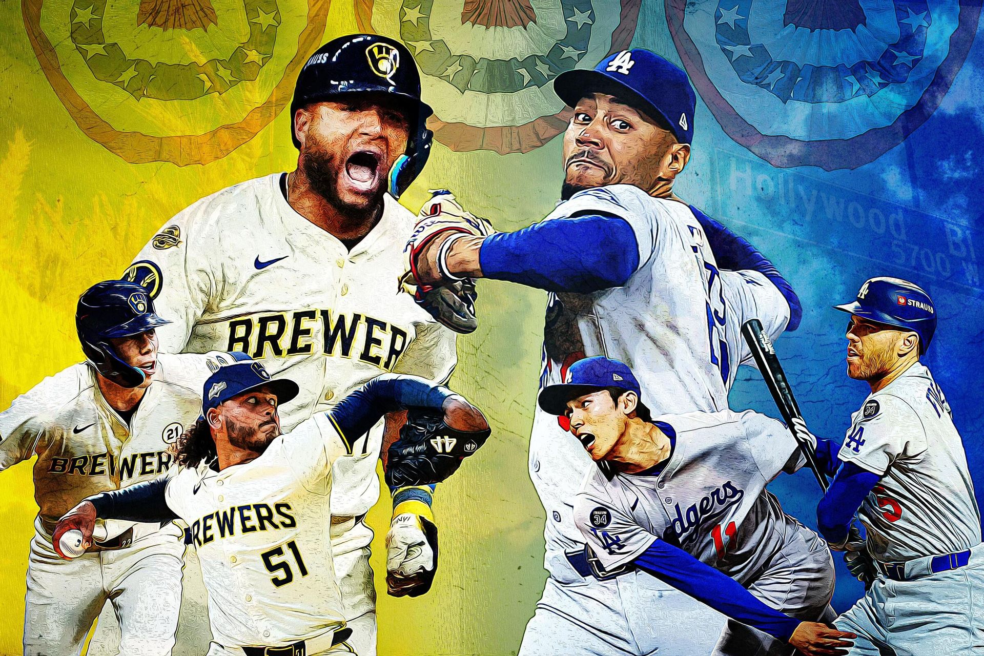 NLCS Brewers at Dodgers Game 3