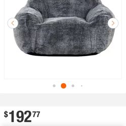 Faux Fur. Foam Bean Bag Chair (SEALY) 