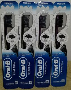 Oral B Charcoal Medium Toothbrushes