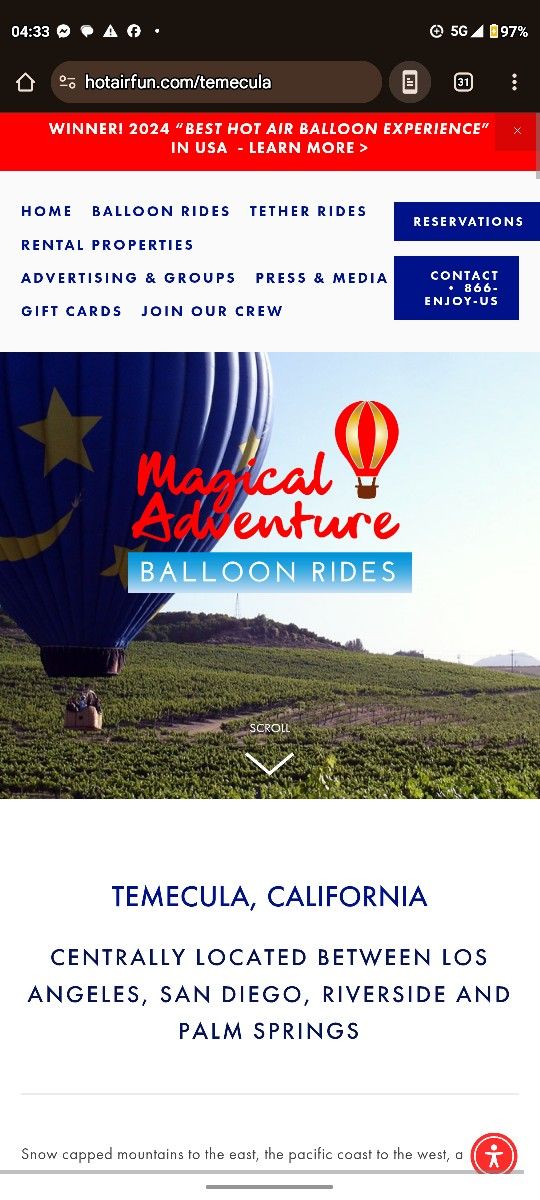Hot Air Balloon Ride
