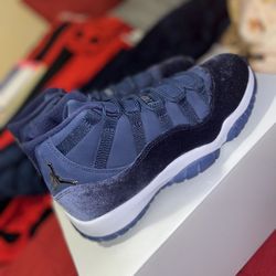 Wmns Air Jordan 11 Retro Midnight Navy/ Metallic Silver Size 7.5 Womens/ 6 Mens